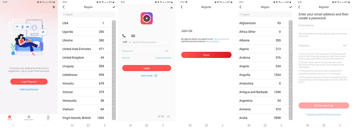 ایجاد حساب کاربری در نرم افزار Hik-Connect
